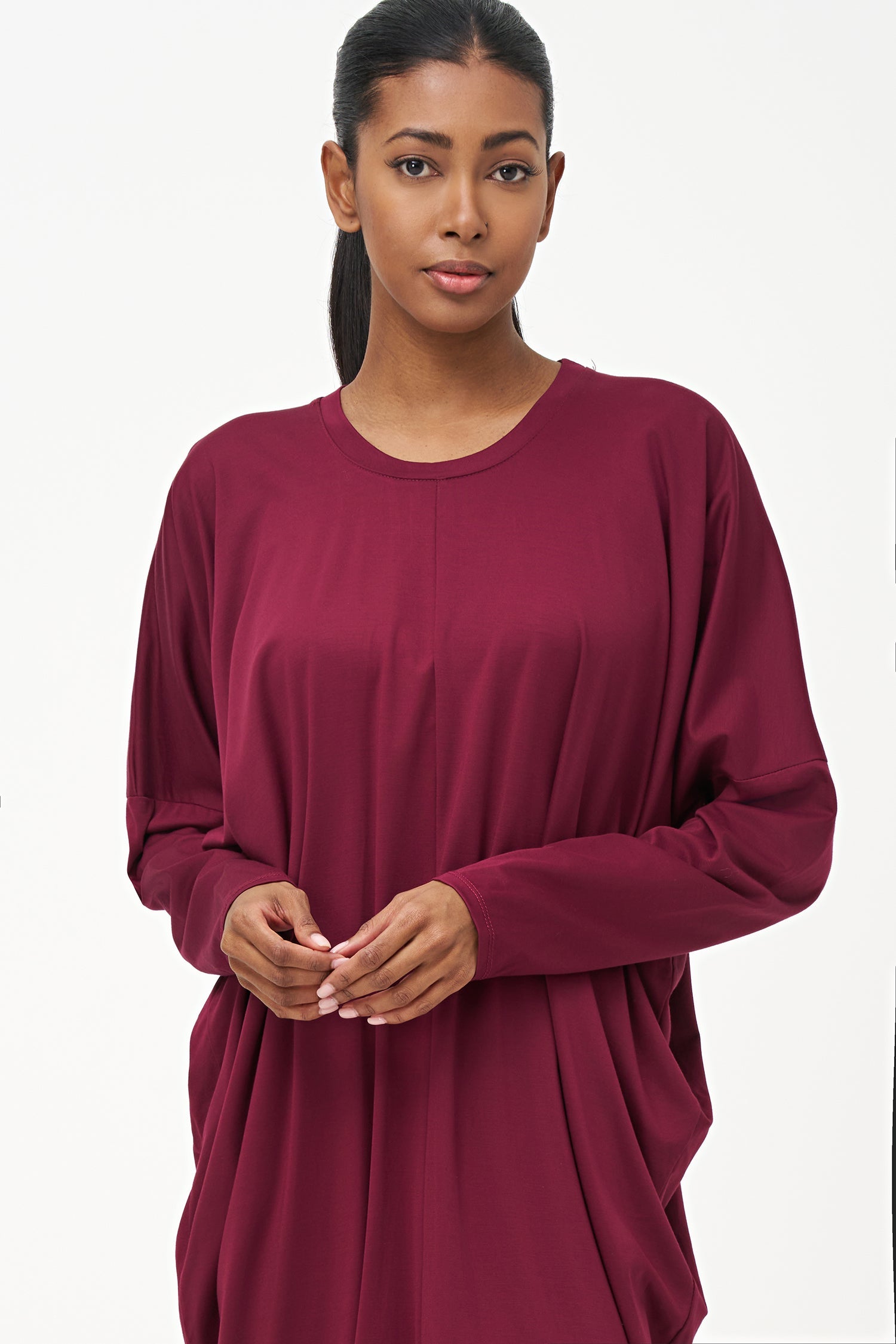 Women's Oversized Knit Knee-Length Dress