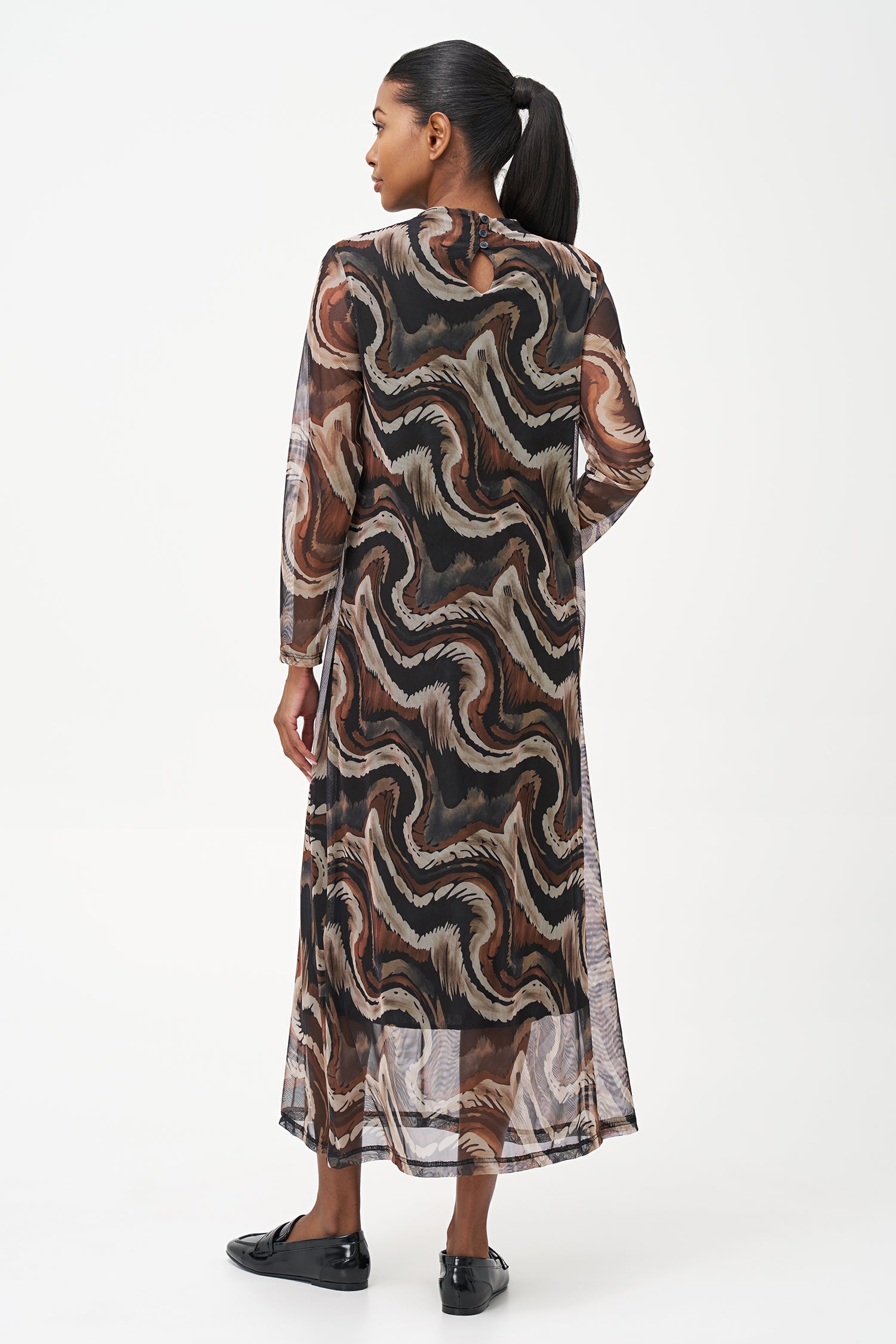 Women's Knit Mock-Neck Maxi Dress
