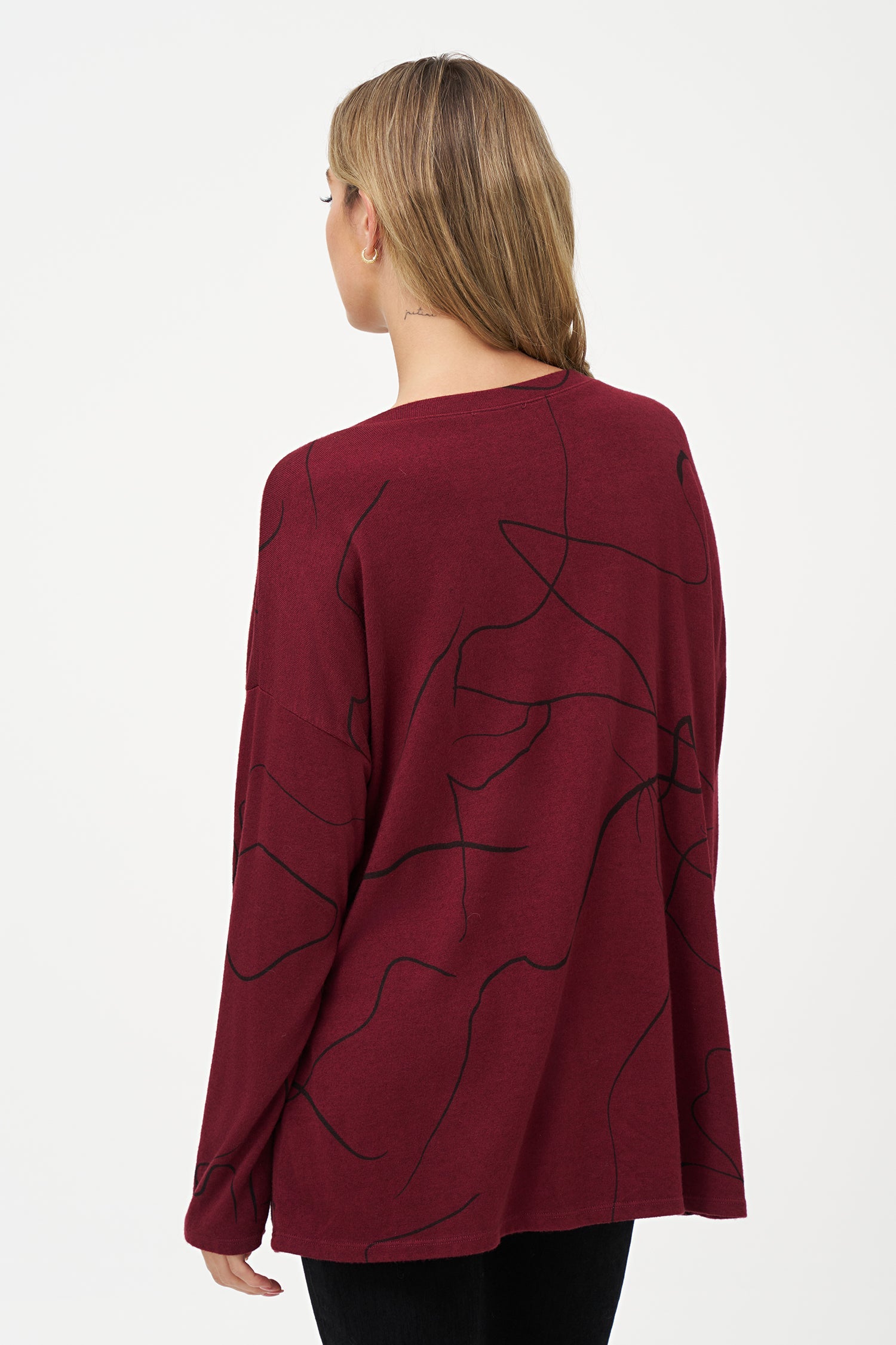 Women's Knit Wide Neck Tunic