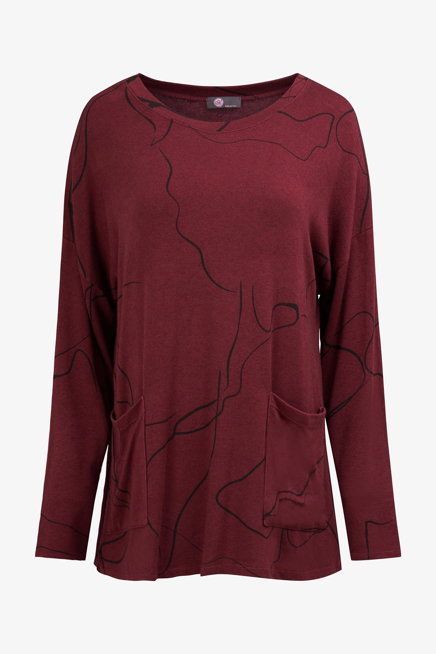 Women's Knit Wide Neck Tunic
