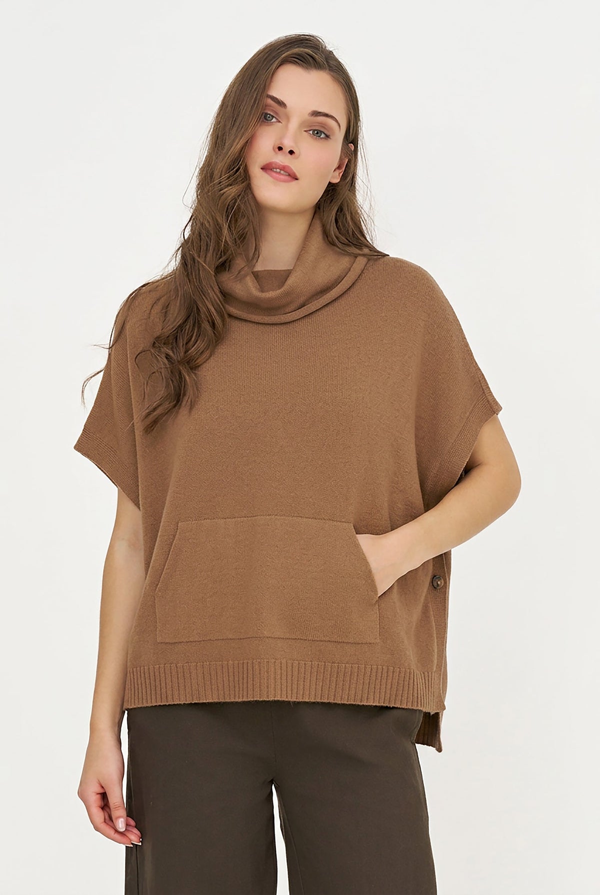 Women's Cowl Turtleneck Poncho