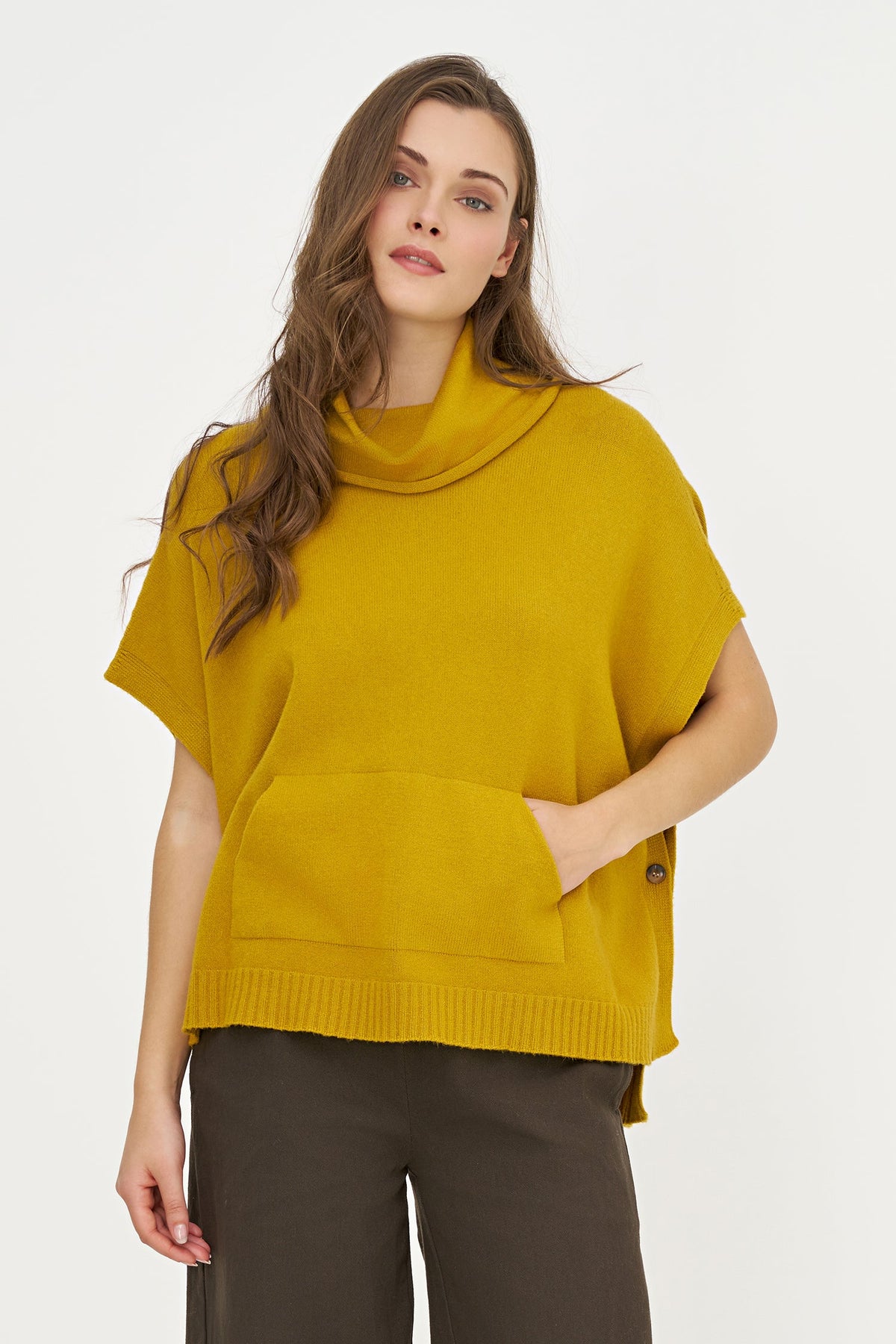 Women's Cowl Turtleneck Poncho