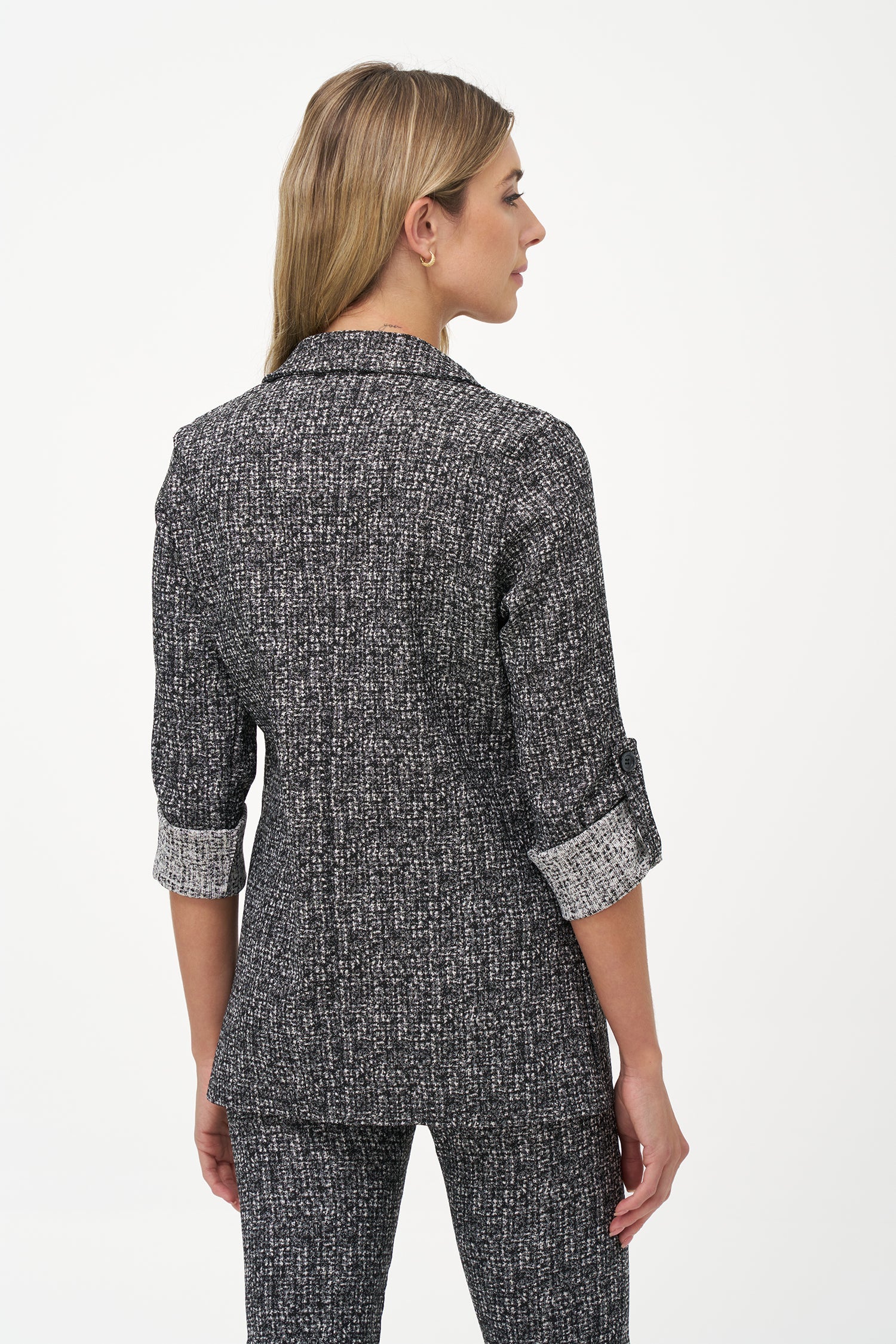 Women's Knit Single-Breasted Blazer