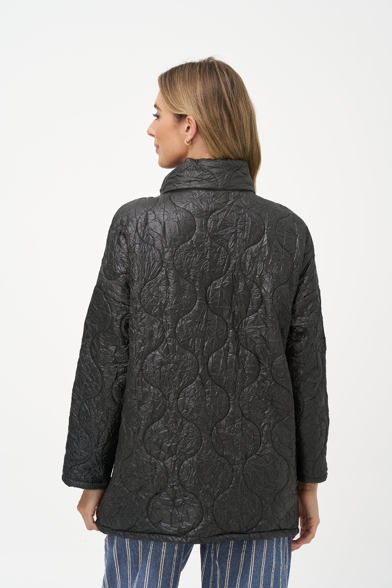 Veste matelassée tissée zippée pour femme