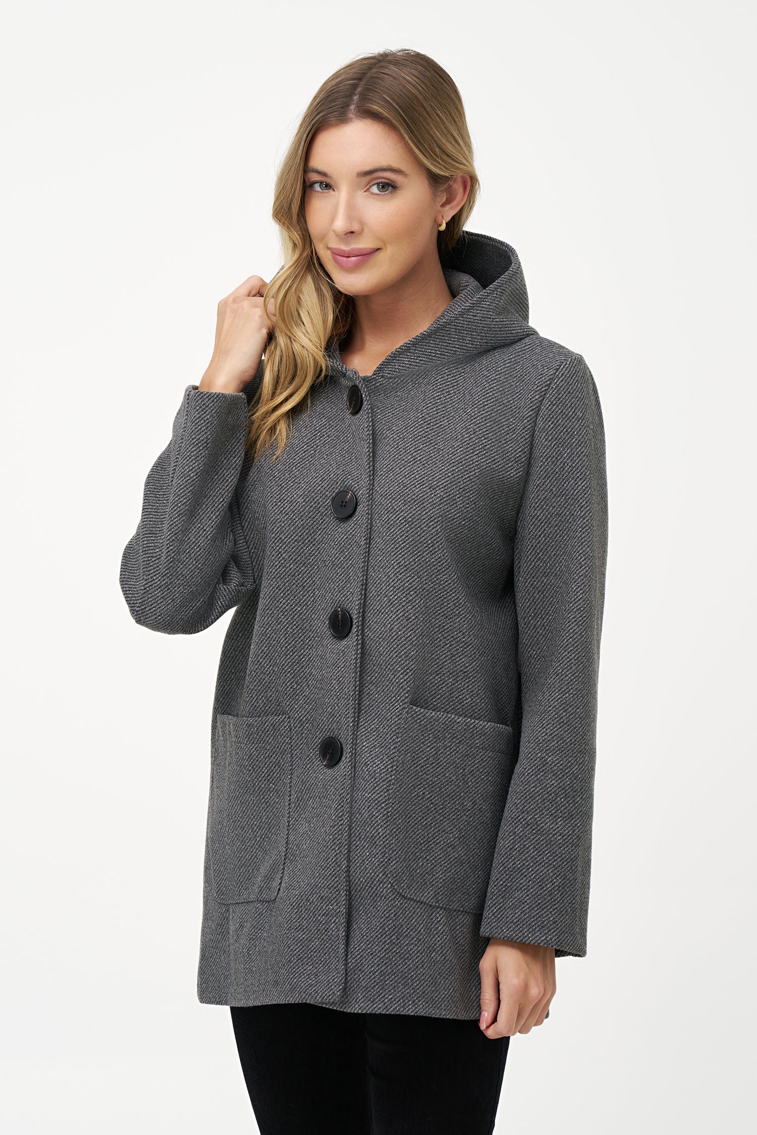 Manteau tissé mi-long pour femme