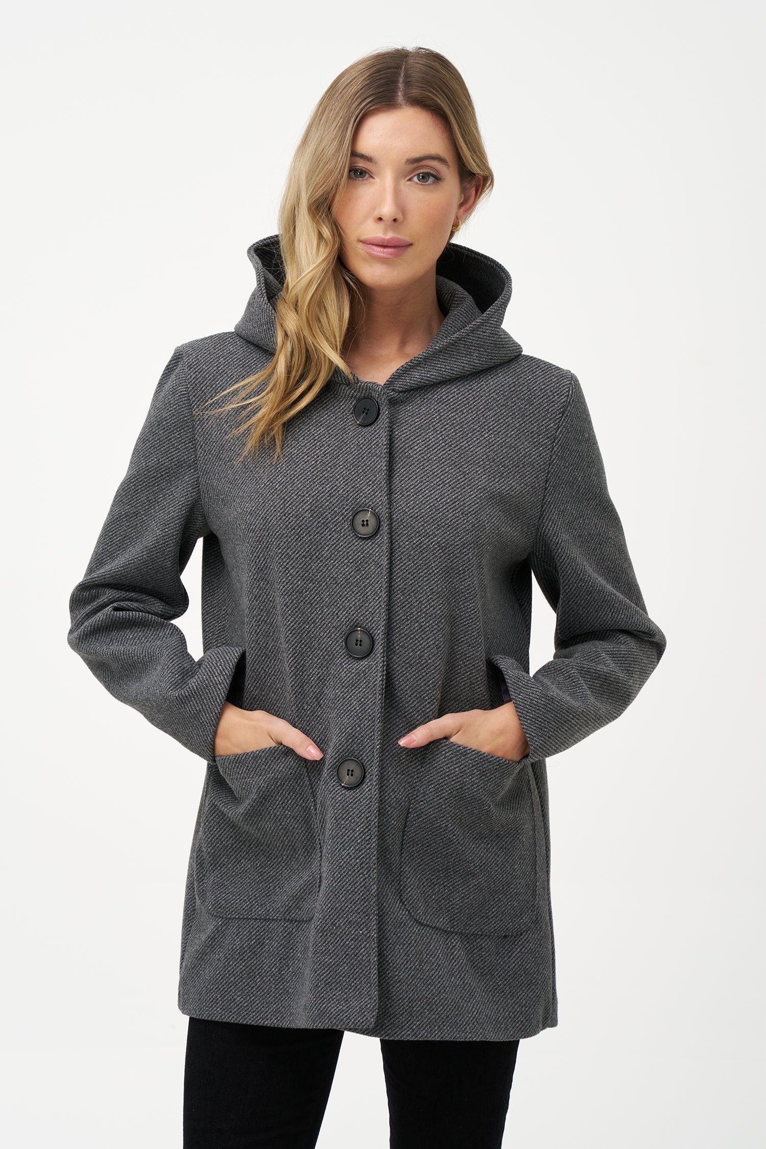 Manteau tissé mi-long pour femme