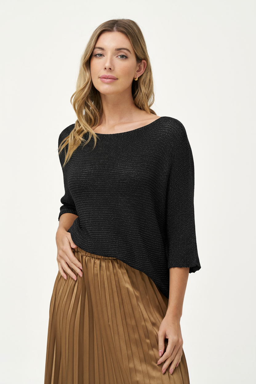 Women's Knit Boat-Neck Sweater