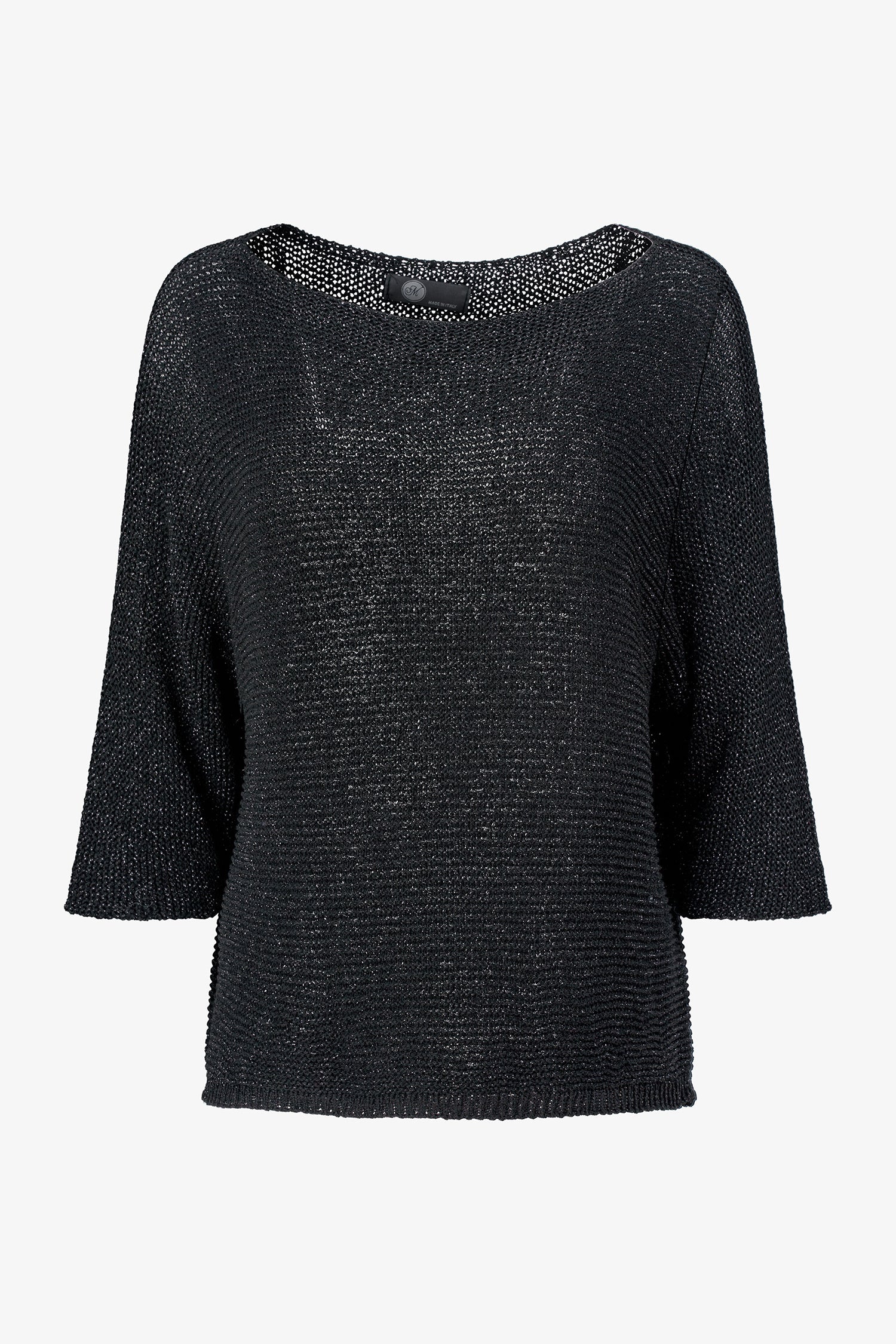 Women’s knit boat-neck sweater, with 3/4th length sleeves