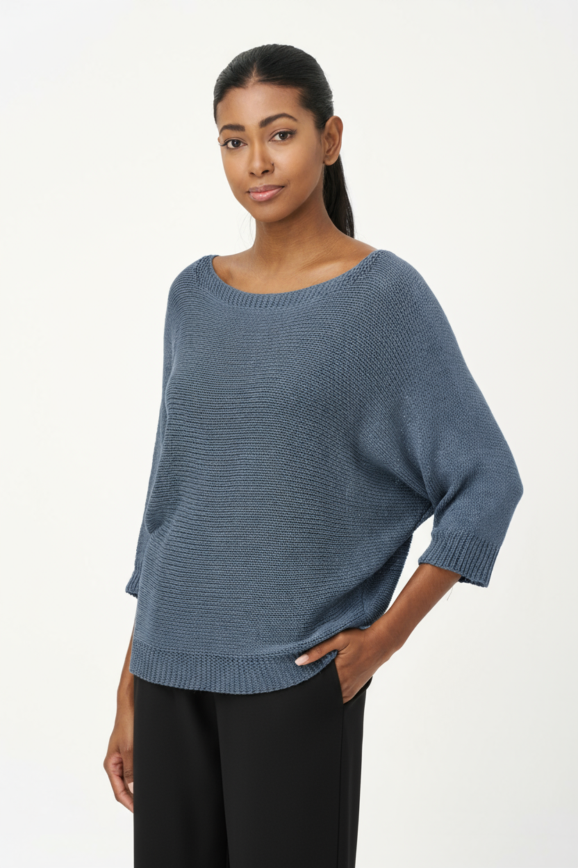 Women's Knit Boat-Neck Sweater