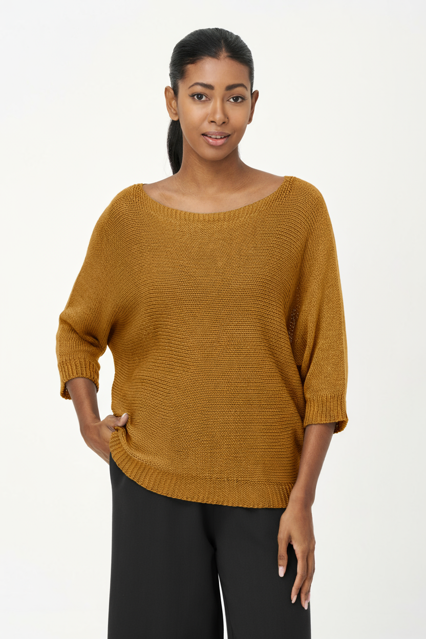 Women's Knit Boat-Neck Sweater