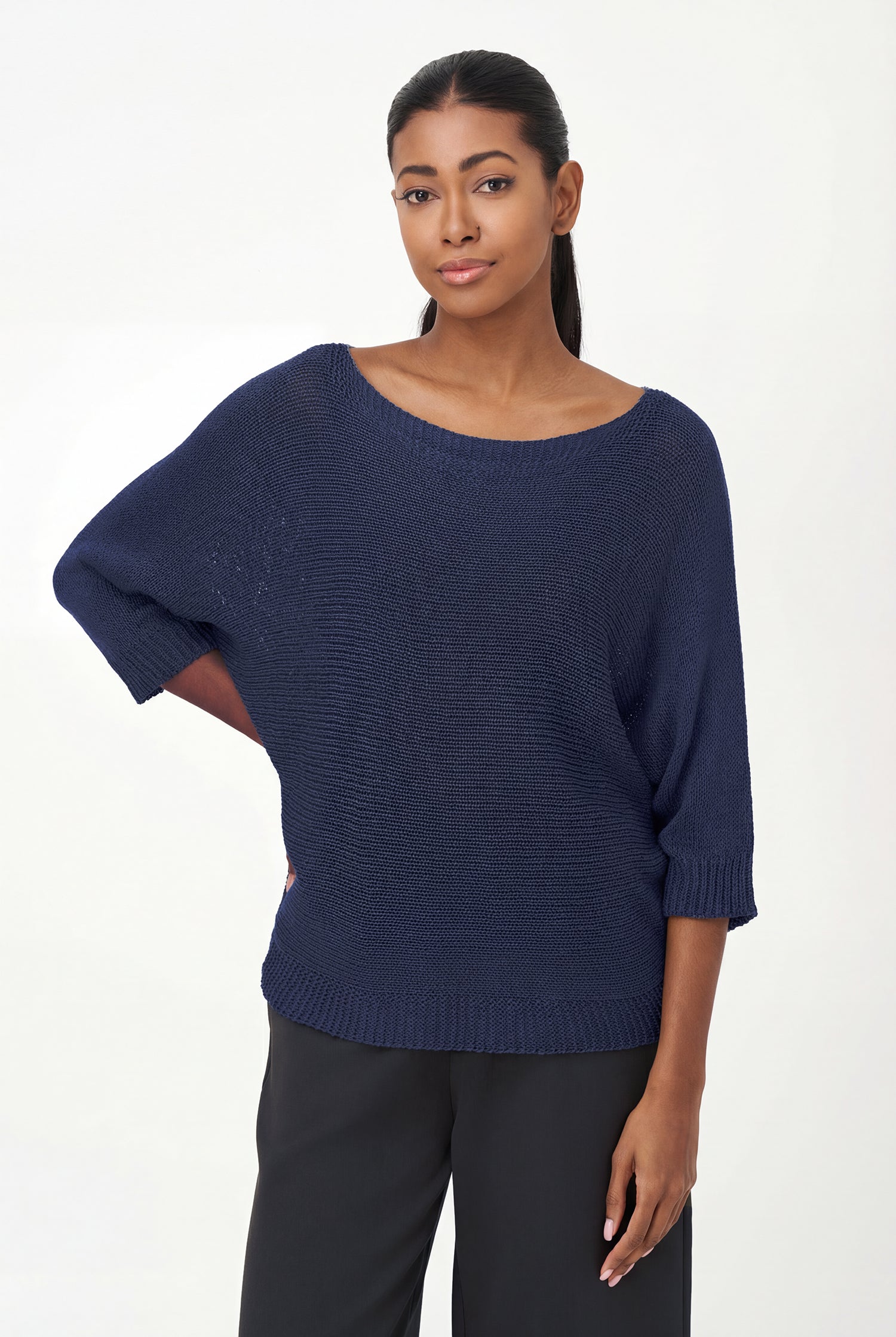 Women's Knit Boat-Neck Sweater