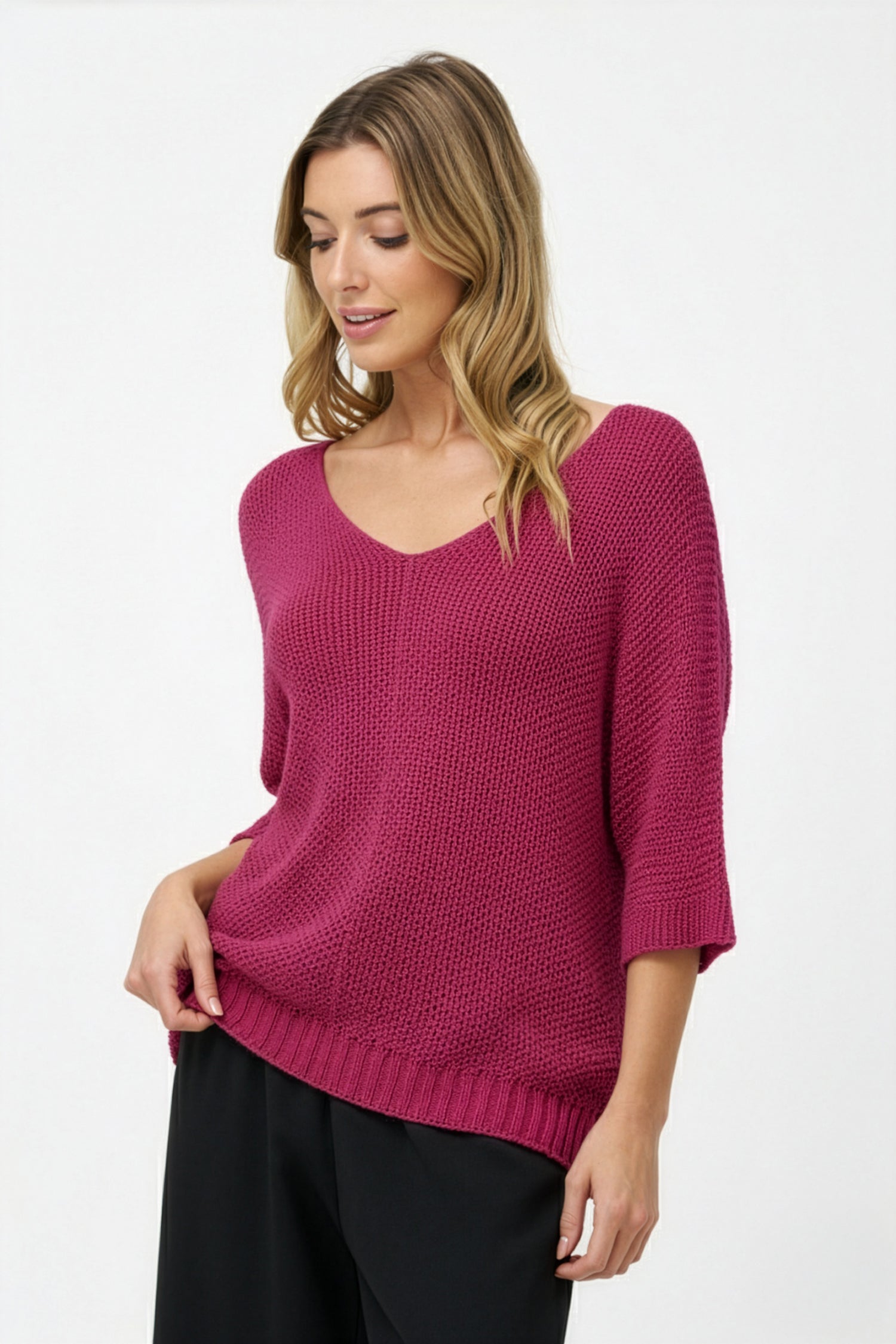Women's Knit V-Neckline Sweater