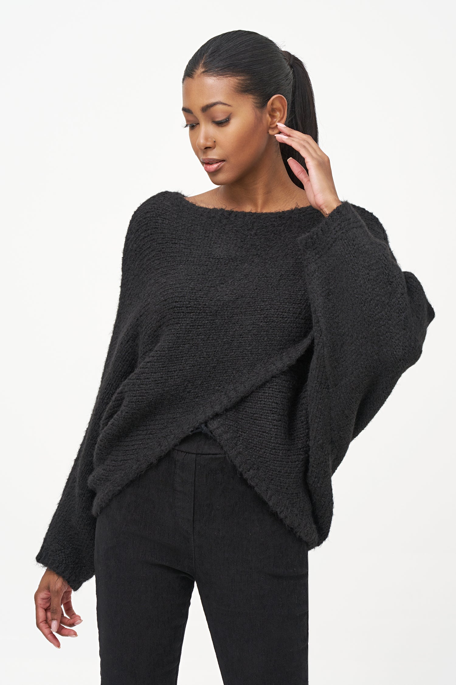 Women's Knit Boat-Neck Sweater