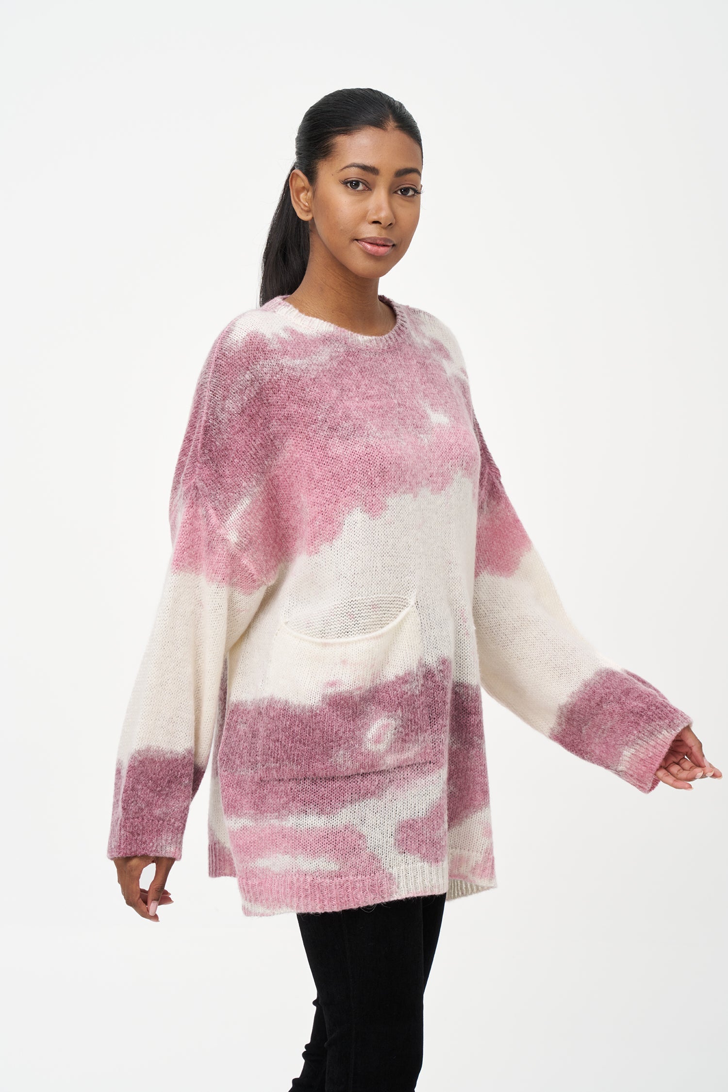 Women's Wide Crew-Neck Sweater