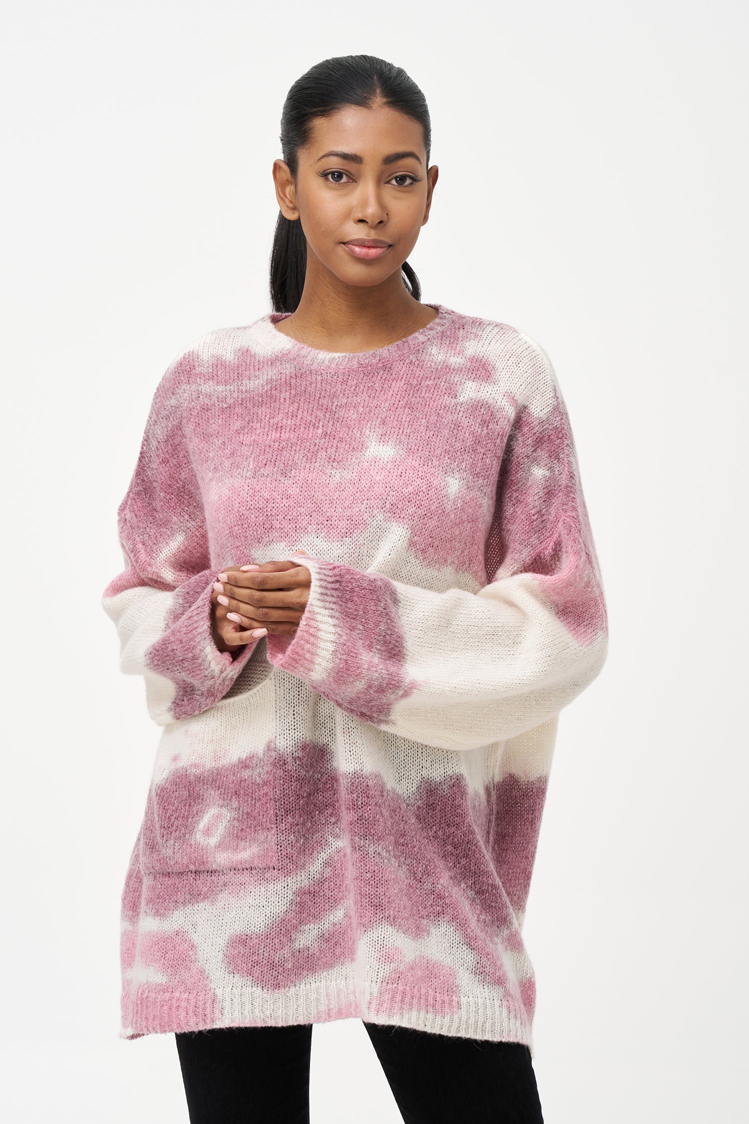 Women's Wide Crew-Neck Sweater