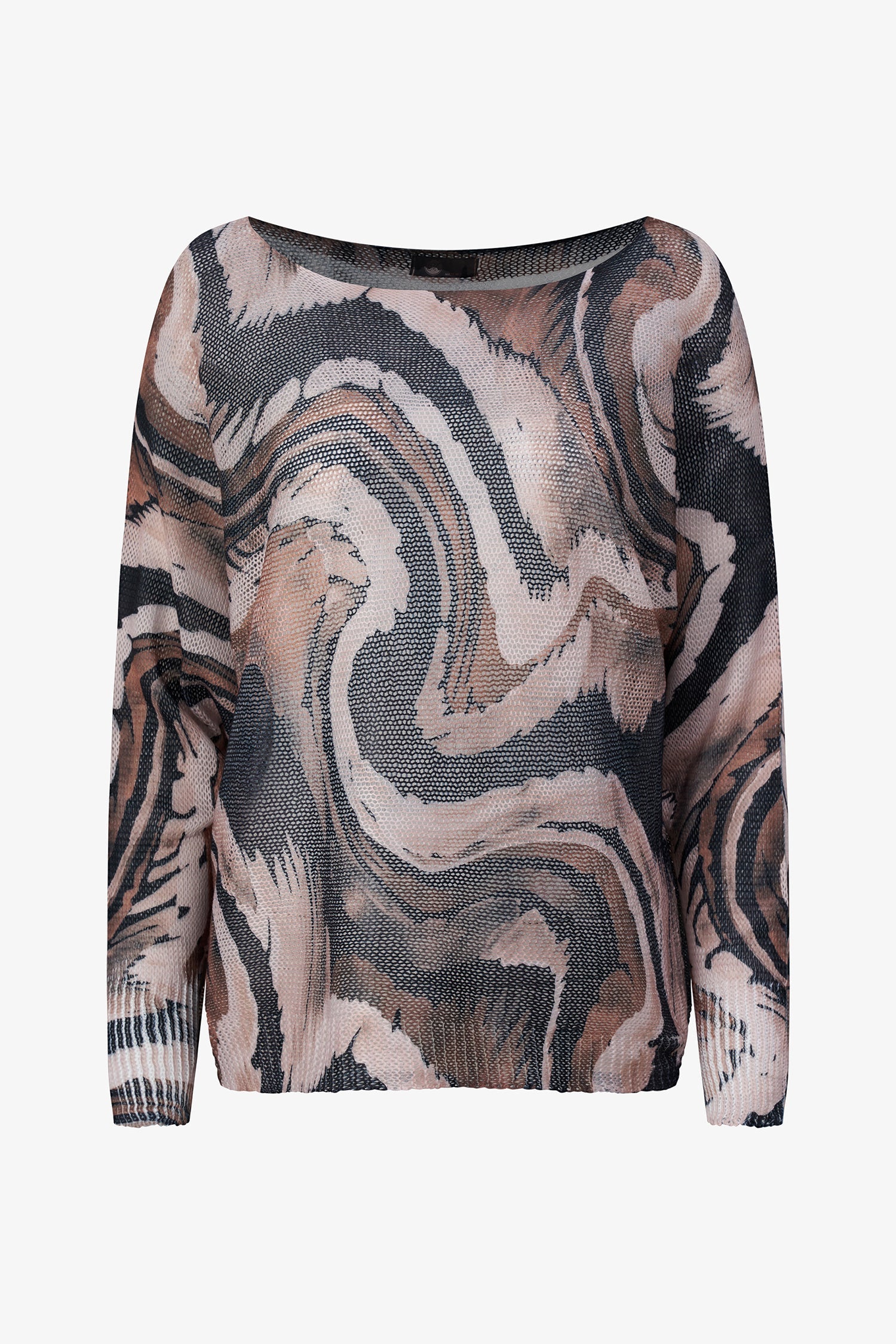 Women's Knit Boat-Neck Long Sleeve Sweater