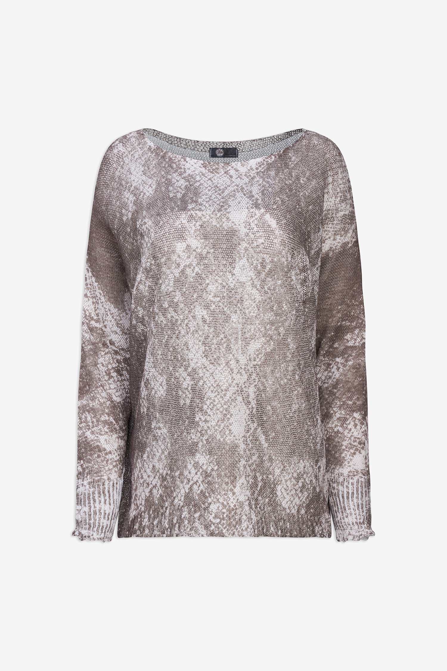 Textured sweater on a white background