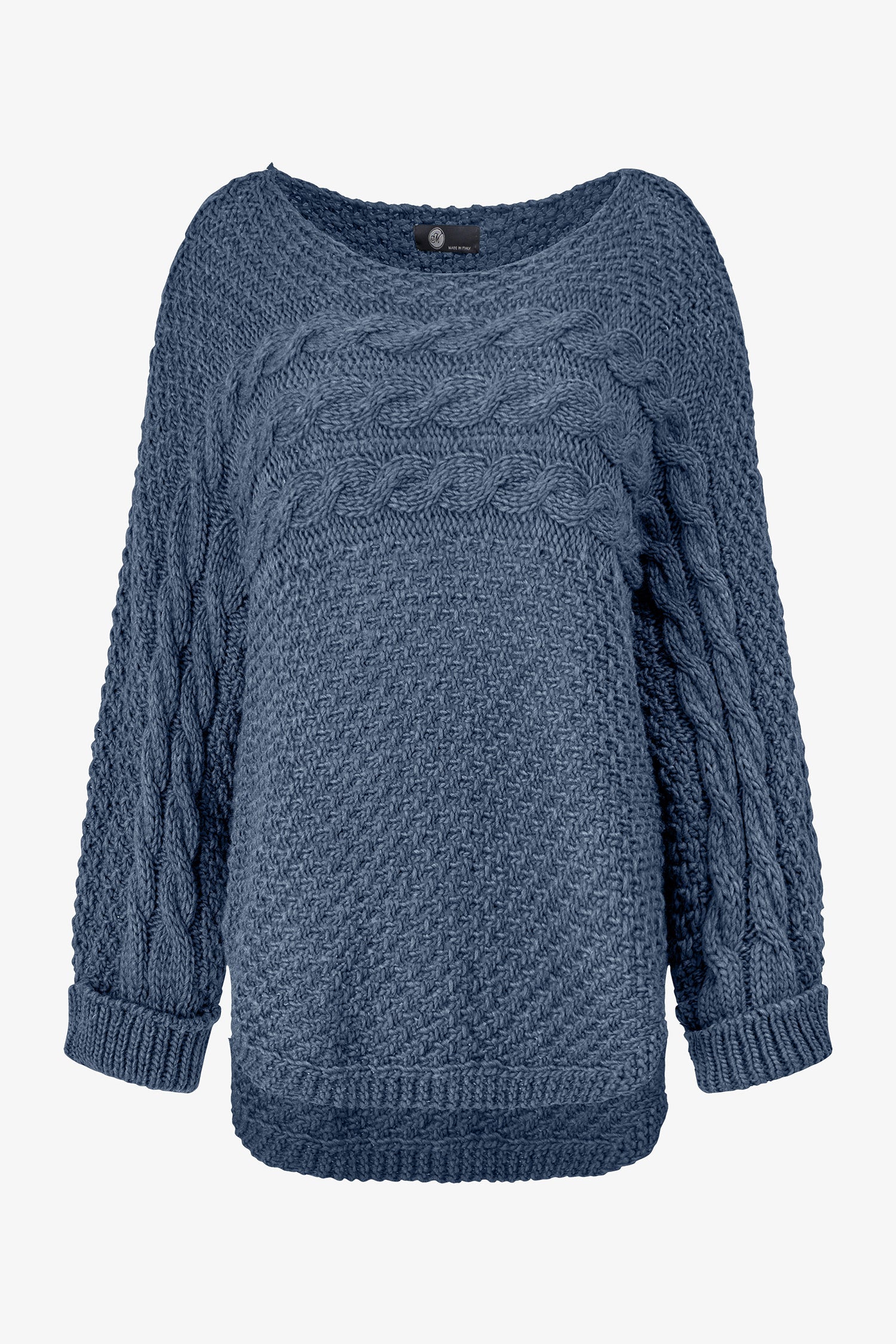 Women's Wide-Neck Cable Knit Sweater