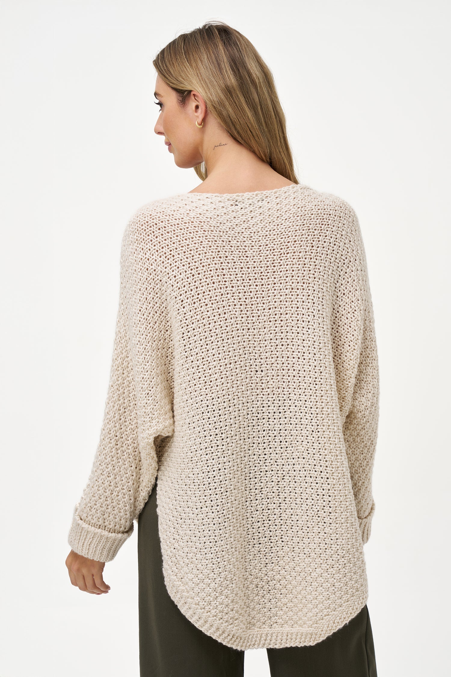 Women's Wide-Neck Cable Knit Sweater