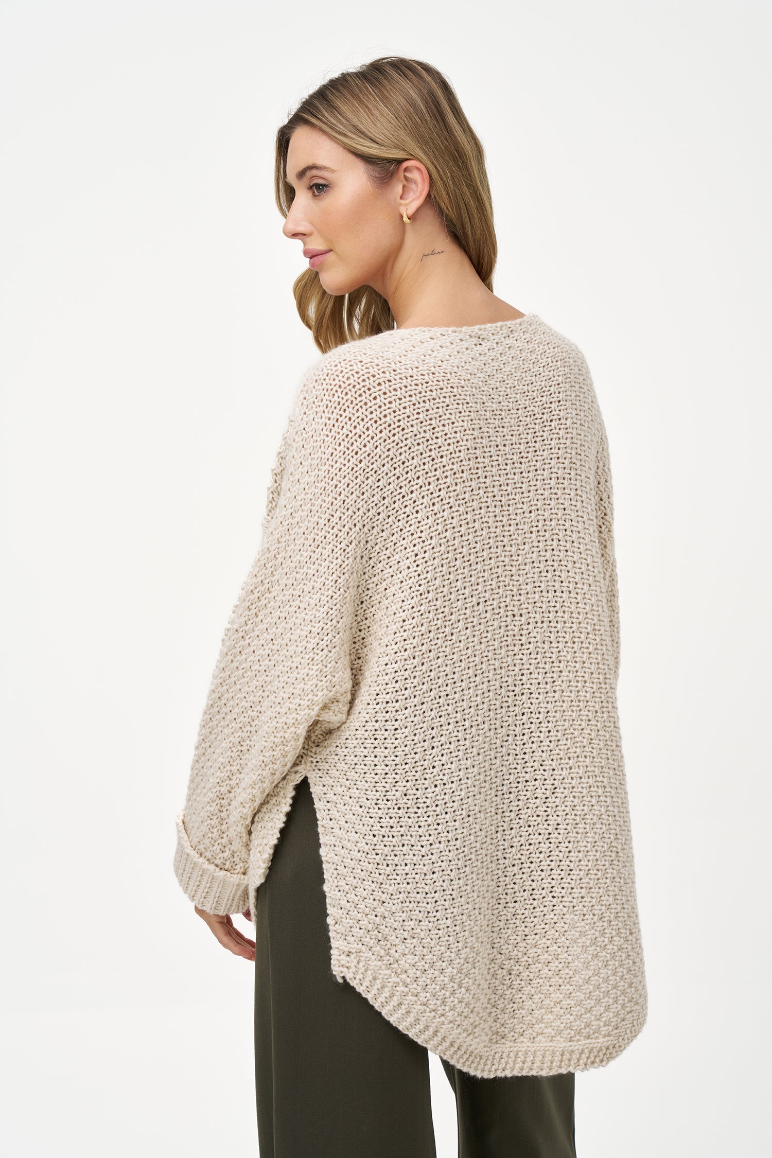 Women's Wide-Neck Cable Knit Sweater
