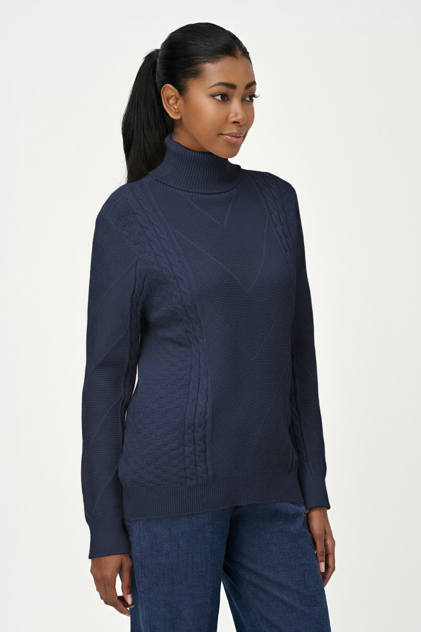 Women's Knit Turtle-Neck Sweater