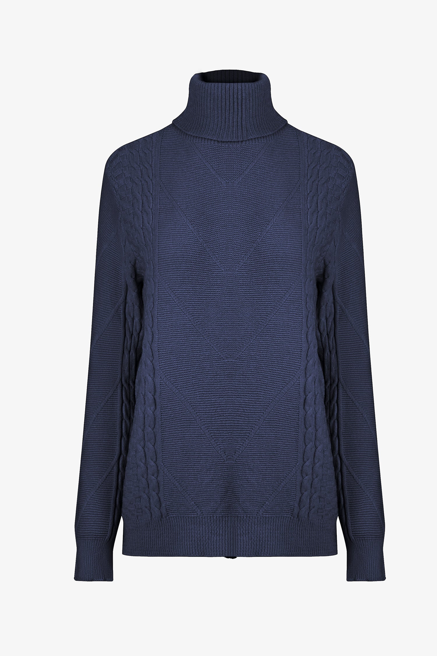 専用です★CONNECT TURTLE NECK KNIT Cable Knit Turtleneck Sweater | M Made in Italy