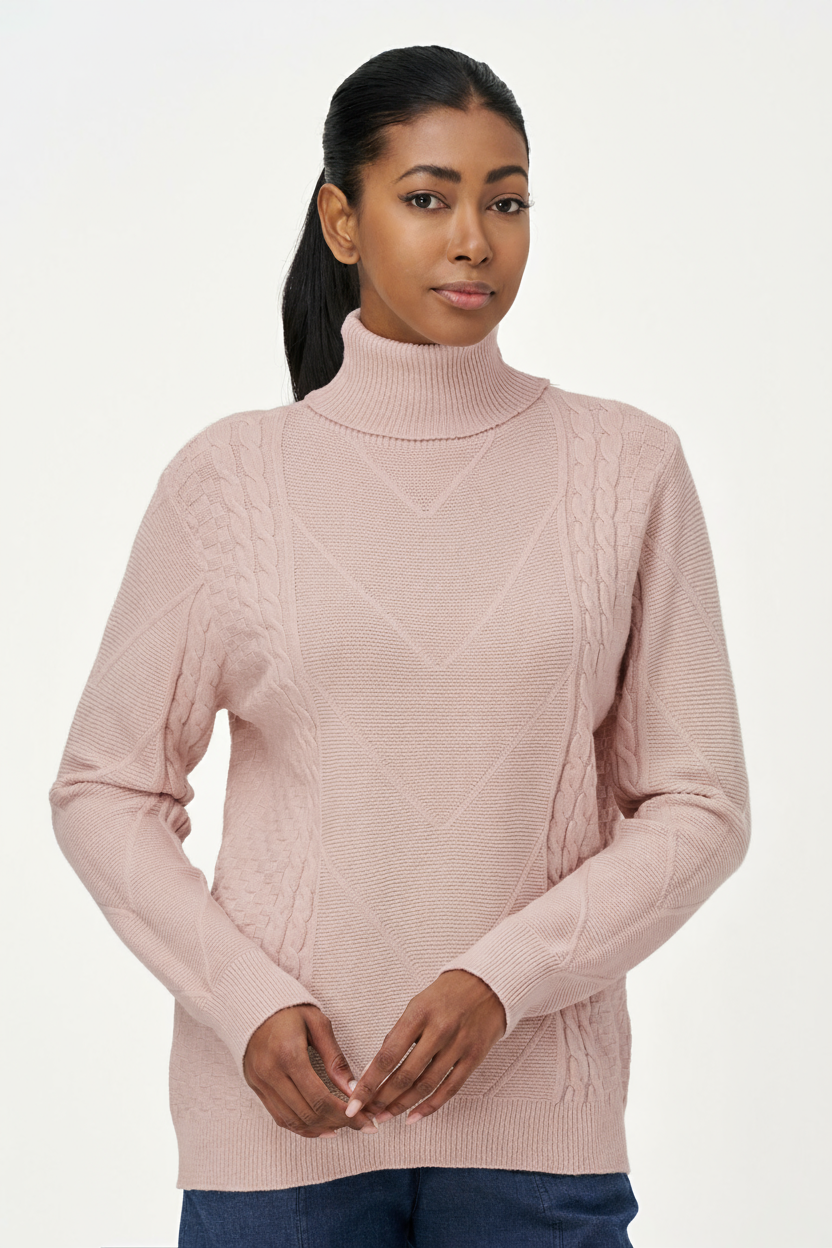 Women's Knit Turtle-Neck Sweater