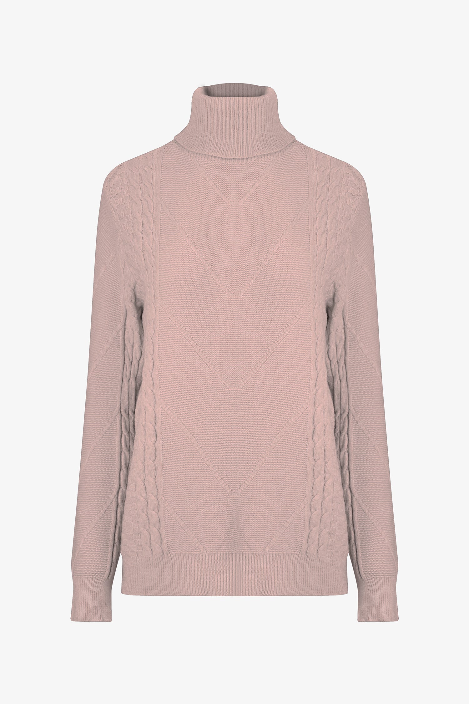 Cable Knit Turtleneck Sweater | M Made in Italy