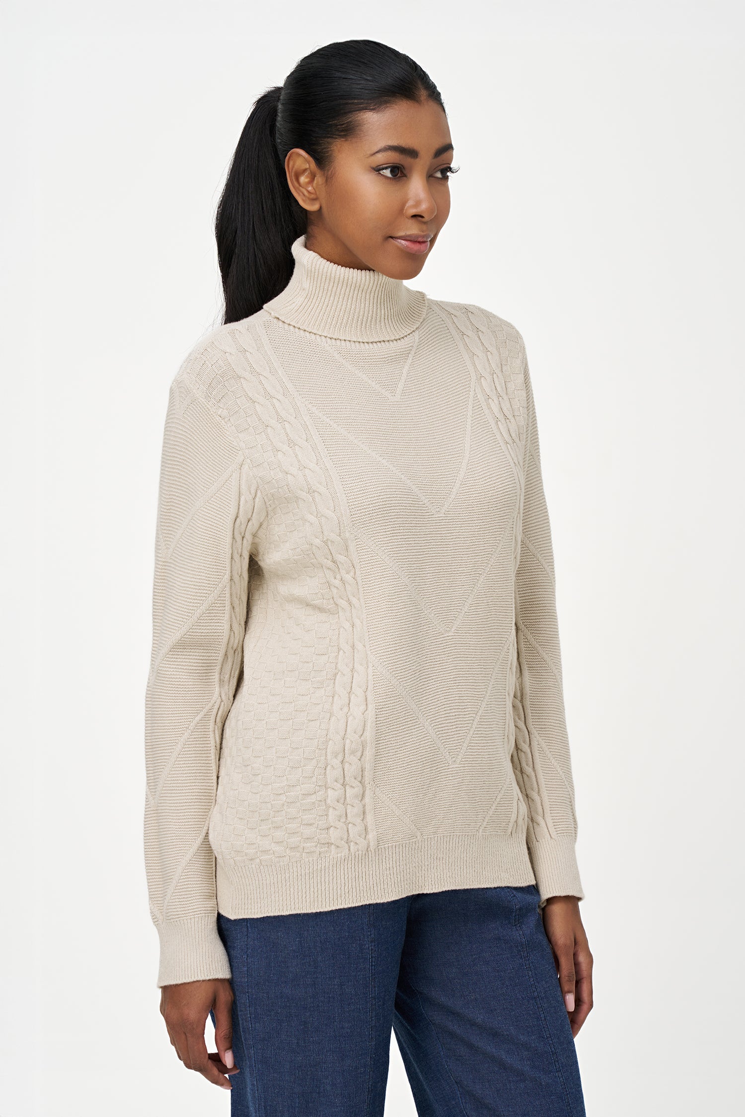 Women's Knit Turtle-Neck Sweater