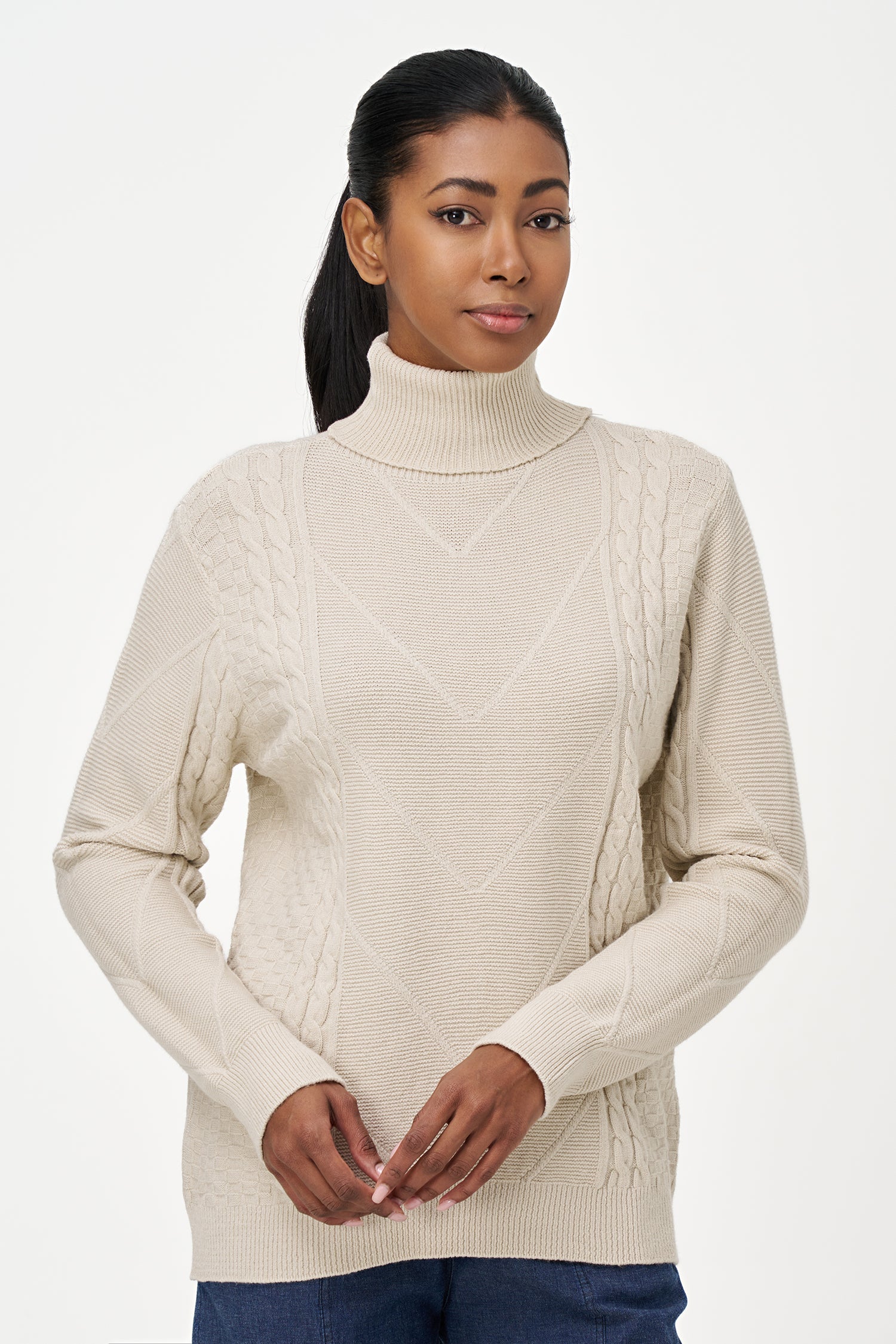 Women's Knit Turtle-Neck Sweater