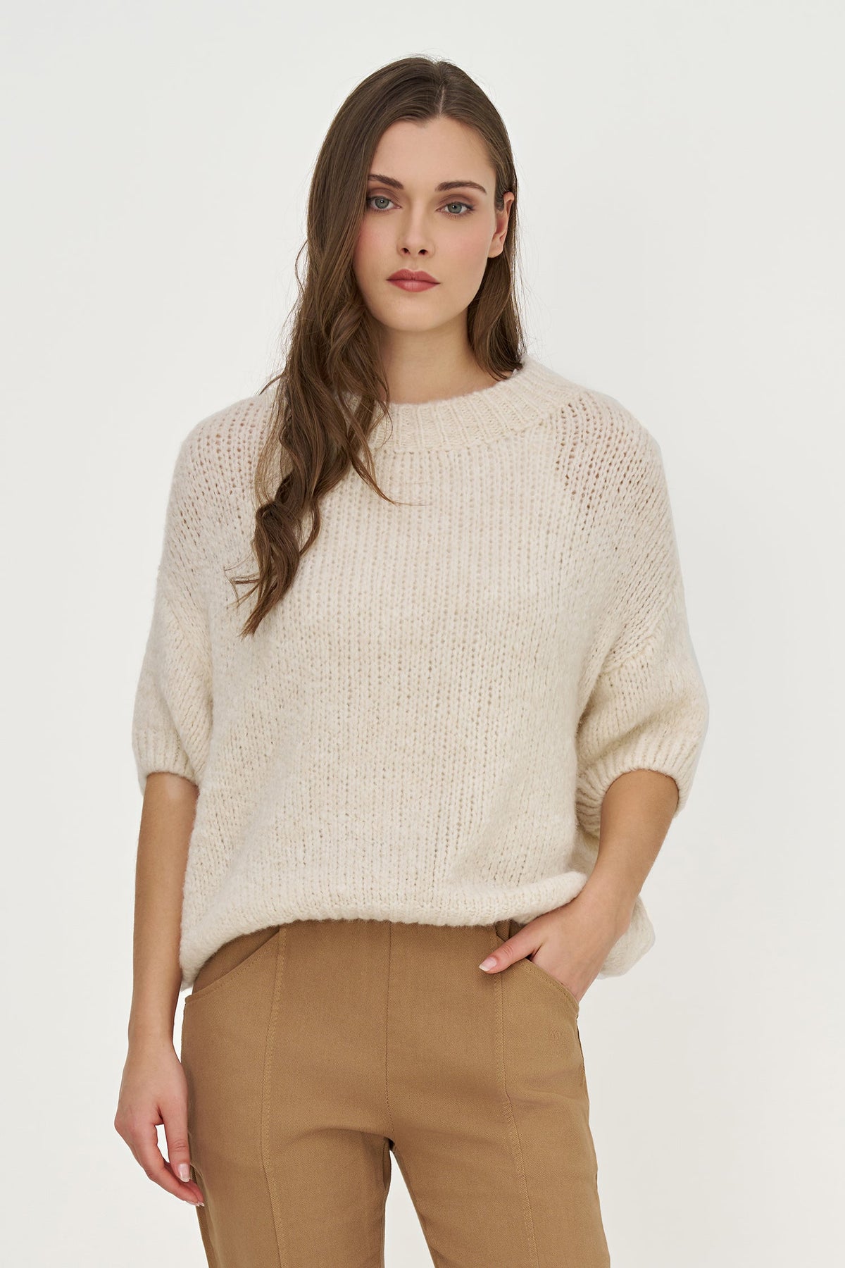Women's Knit Crew-Neck Sweater