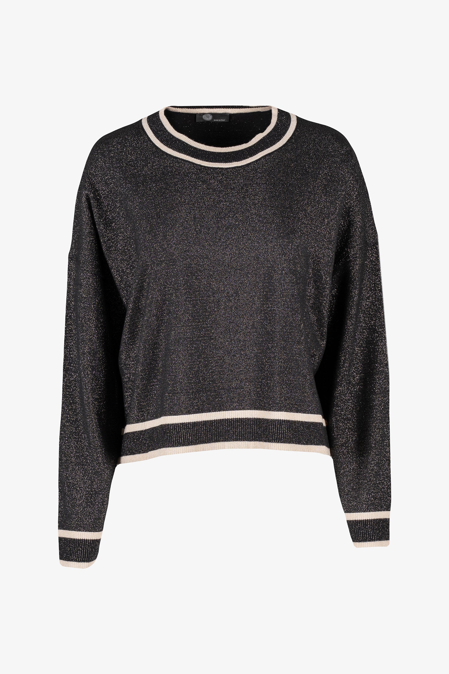 Women's knit crew-neck sweater, with long sleeves