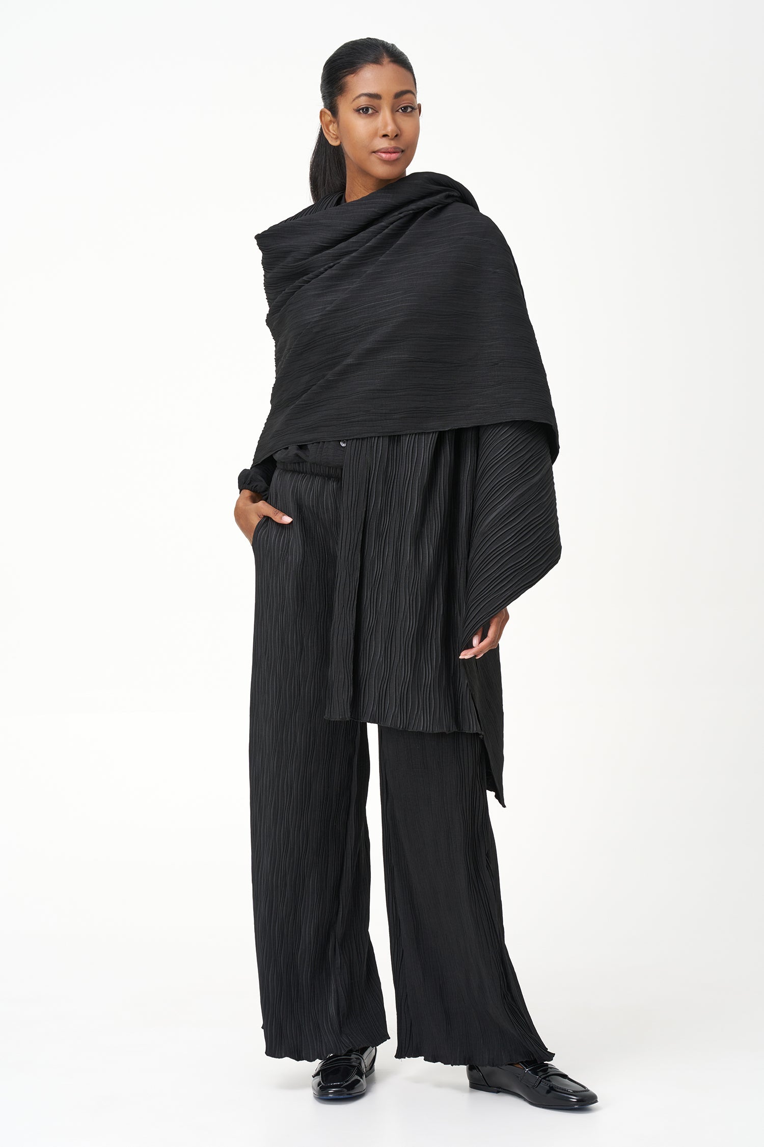 Women's Woven Oversized Textured Shawl