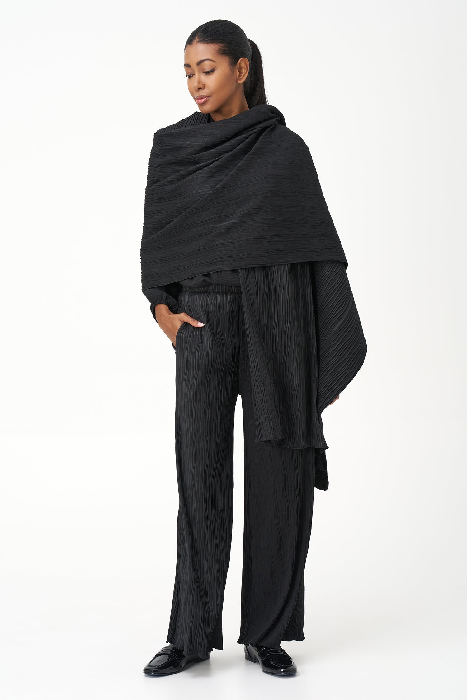 Women's Woven Oversized Textured Shawl