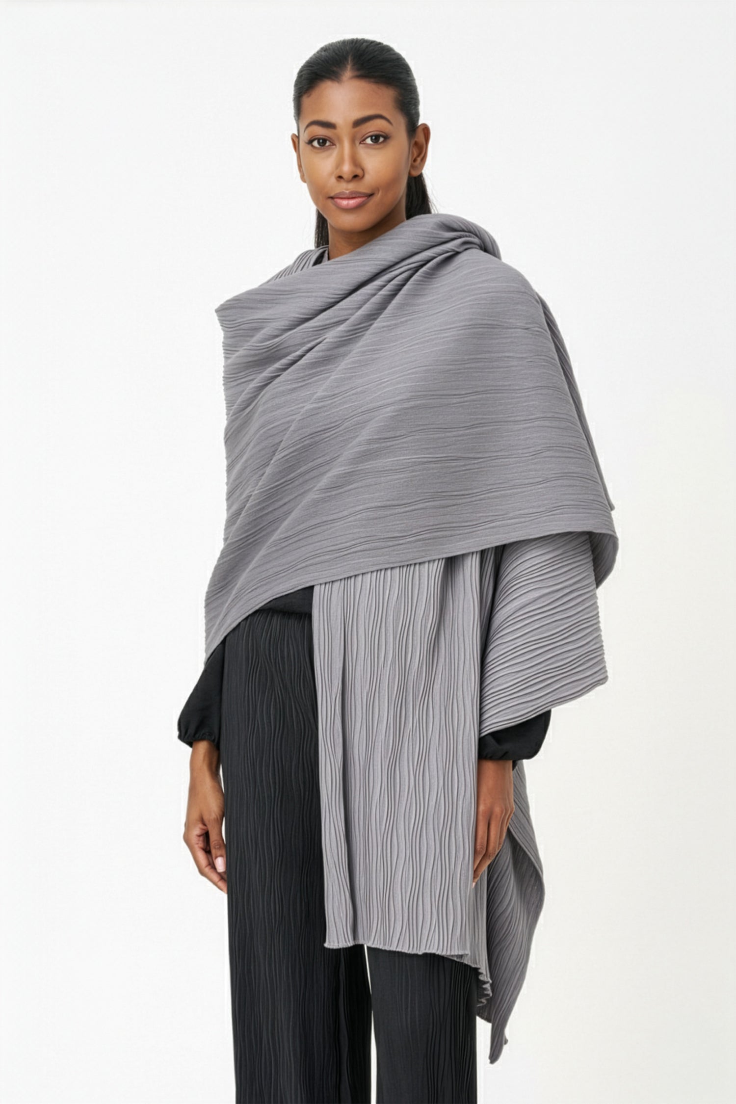 Women's Woven Oversized Textured Shawl